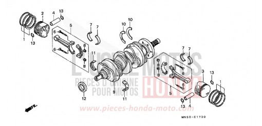 VILEBREQUIN/PISTON GL1500J de 1988